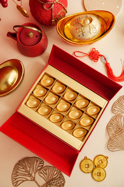 Box of Fortune Gold Ingot Chocolate