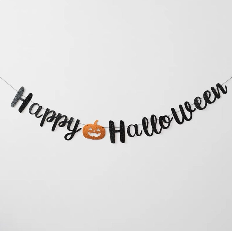 "Happy Halloween" Pumpkin Garland