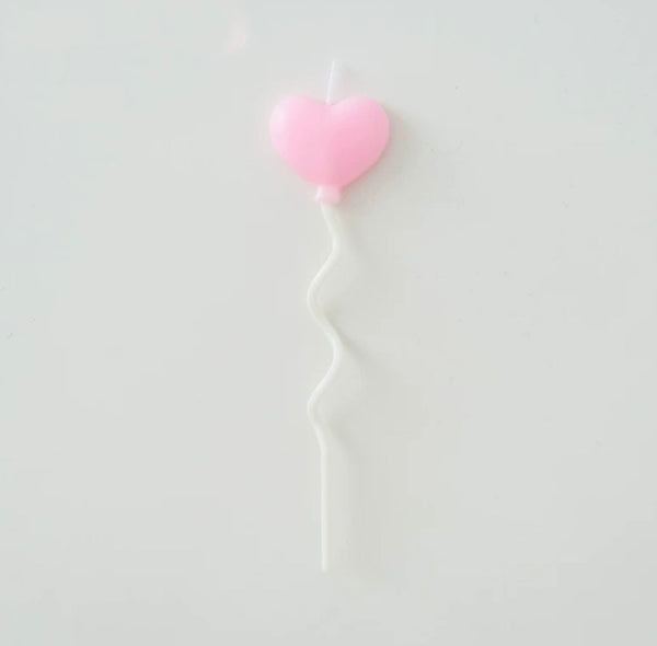 Swirly Pink Heart Candle